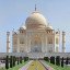 El Taj Mahal considerado el más bello ejemplo de arquitectura mogola