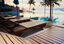 Outdoor resort pool in asia tourist islands